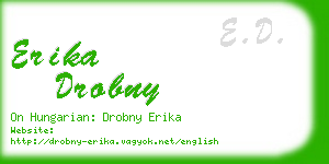 erika drobny business card